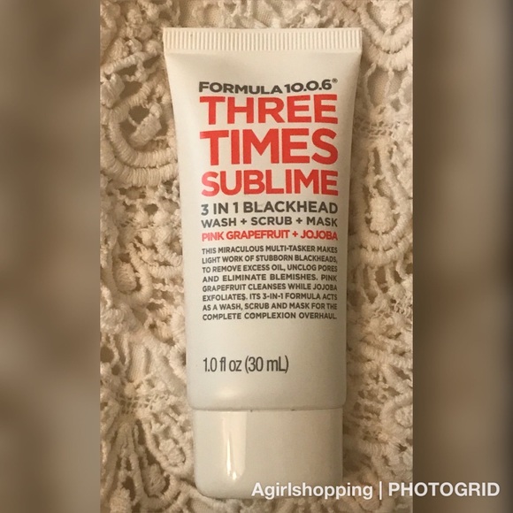 Formula 10.0.6 Other - Three Times Sublime Blackhead Wash Scrub Mask